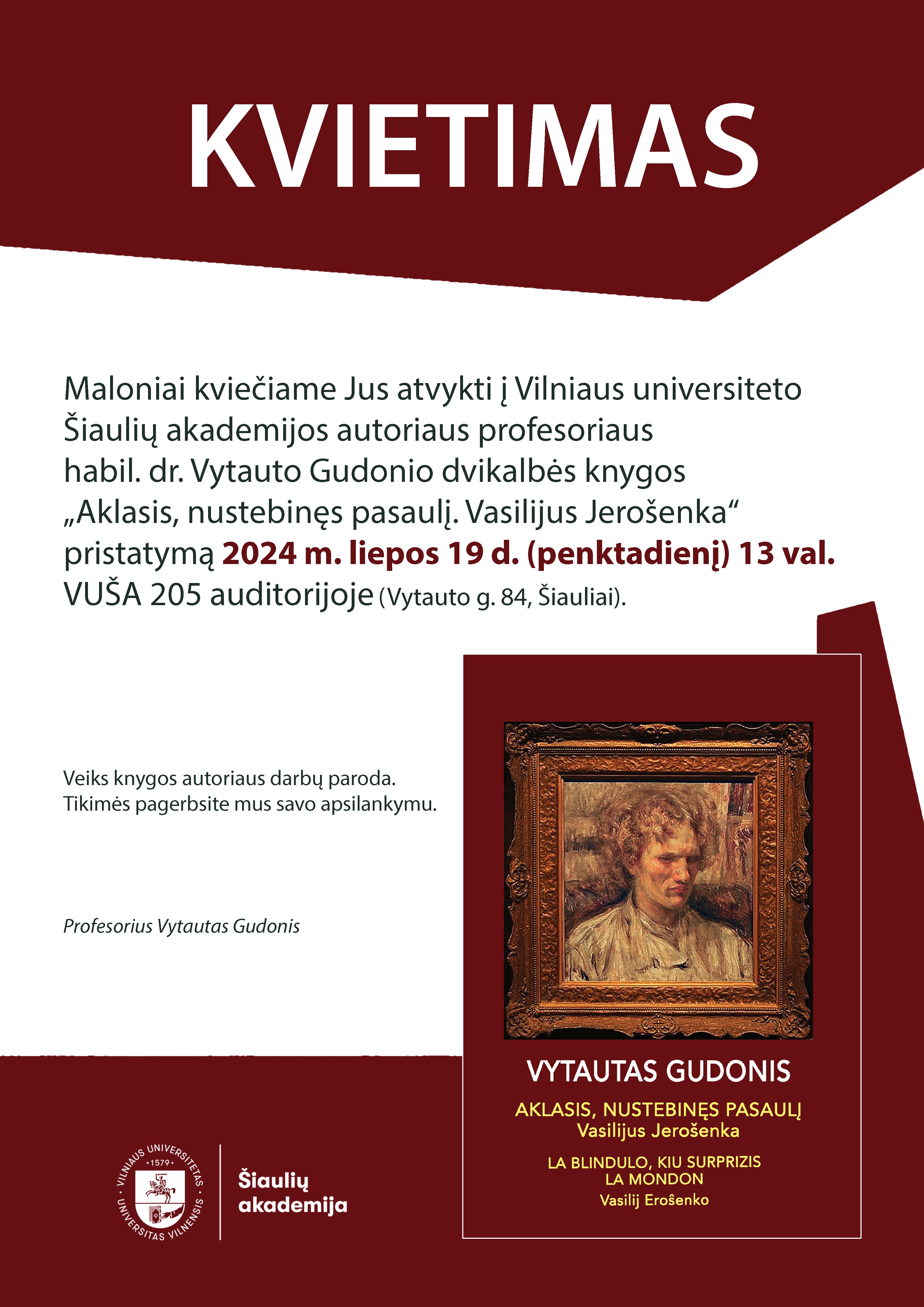 kvietimas Vytautas Gudonis